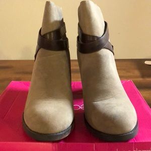 Tan ankle booties